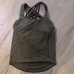 Lululemon Athletica Dark Green Strappy Tank Top